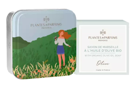 Оливковое мыло в коробочке «В горах» 100г Plantes et Parfums