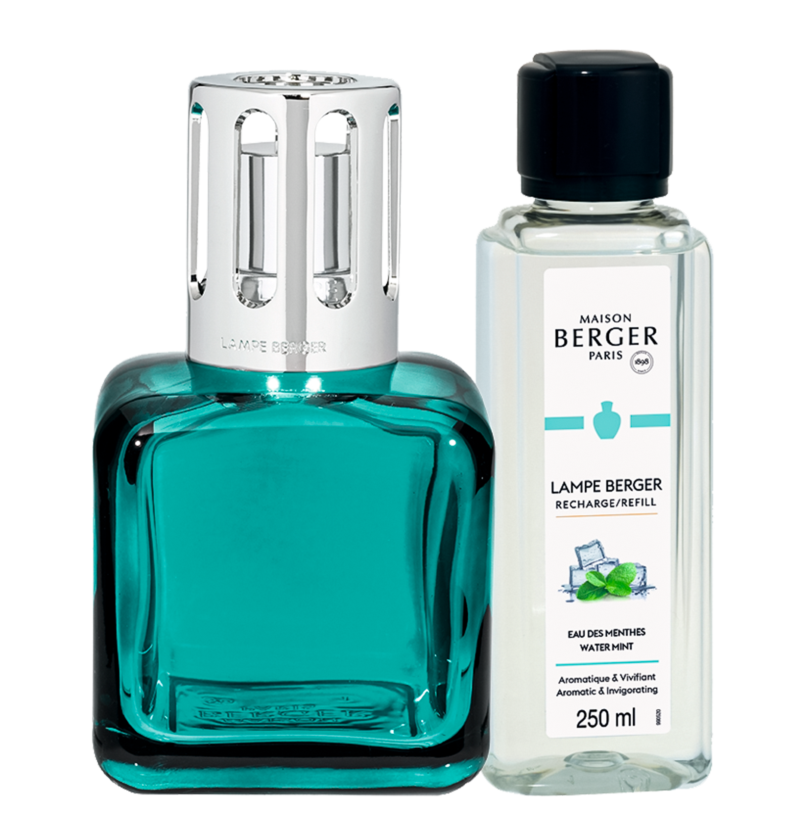 Набор с Лампой Берже "Куб" ароматом "Мятная Свежесть" 250мл Maison Berger