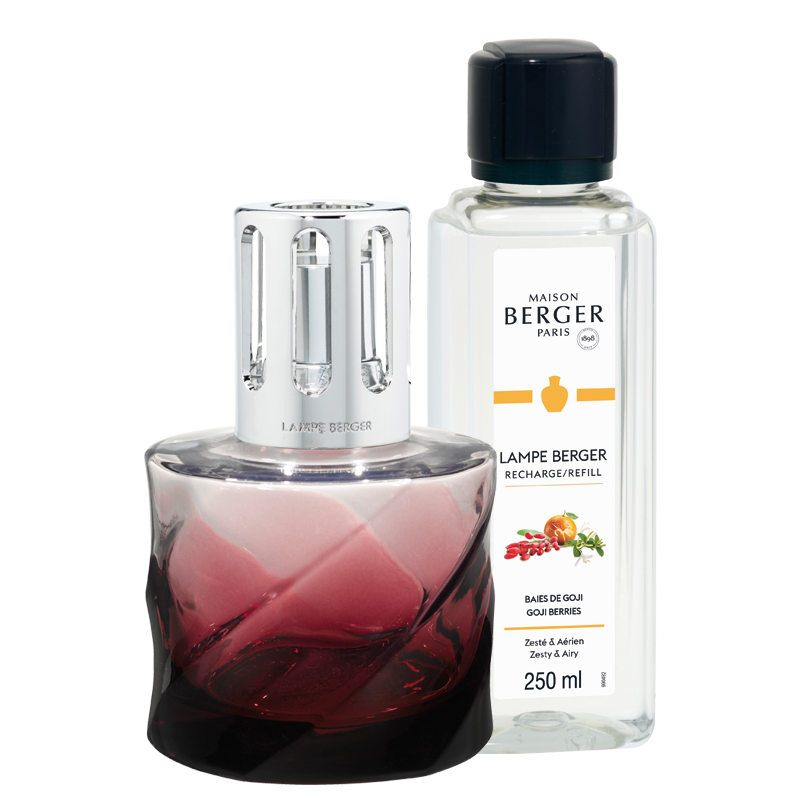 Набор с Лампой Берже "Спираль" ароматом "Ягоды Годжи" 250мл Maison Berger
