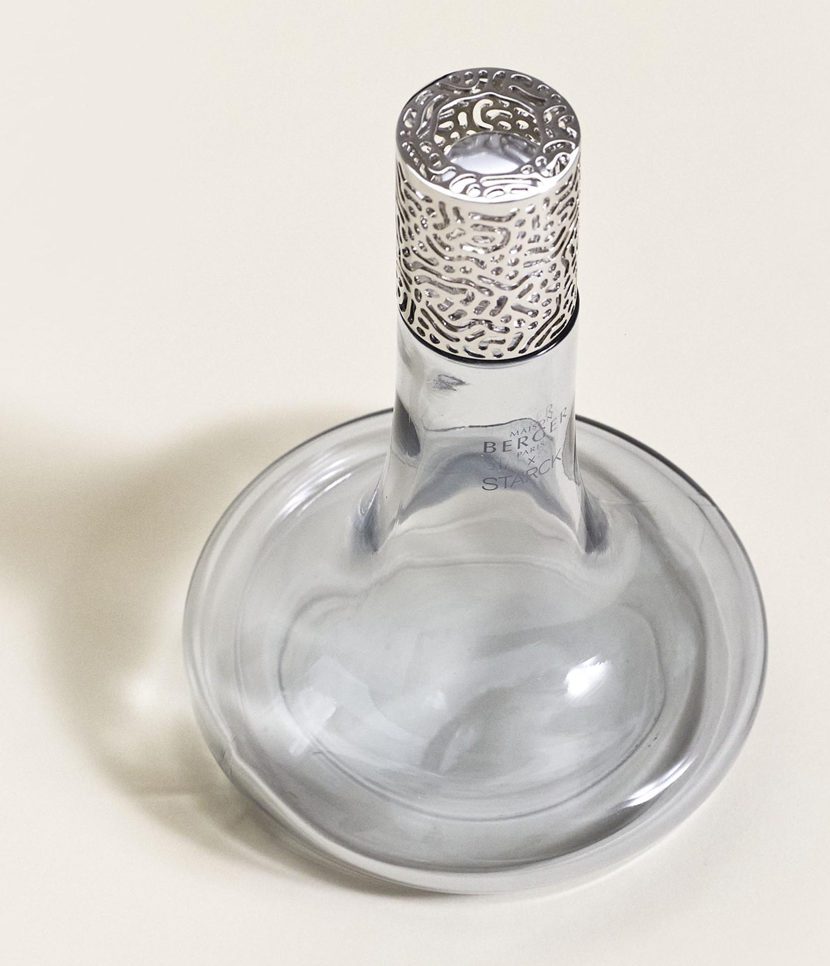 Лампа Берже by Starck серая с ароматом Peau de Pierre 500мл Maison Berger