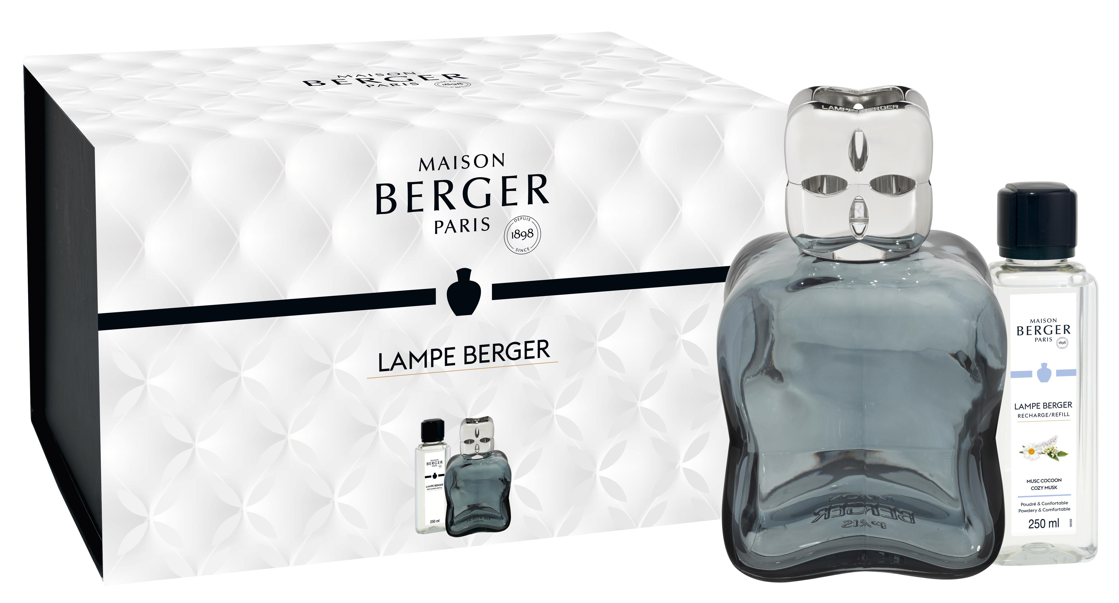 Набор Лампа Берже "Уют" голубая с ароматом "Уютный Мускус" 250мл Maison Berger