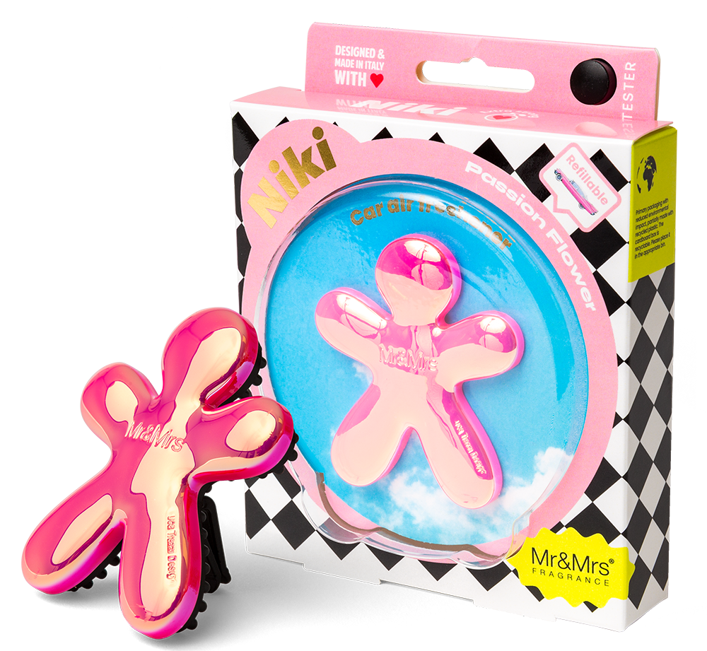 Ароматизатор для авто NIKI розовый радужный "Цветы маракуйи" Mr&Mrs Fragrance