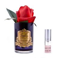 Бутон розы красной в черной вазе Cote Noire