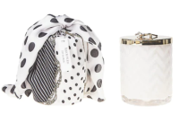 Набор "Цветы лилии" свеча 600гр и платок белый с черным Cote Noire