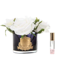 Букет 5 белых роз в темной вазе Cote Noire