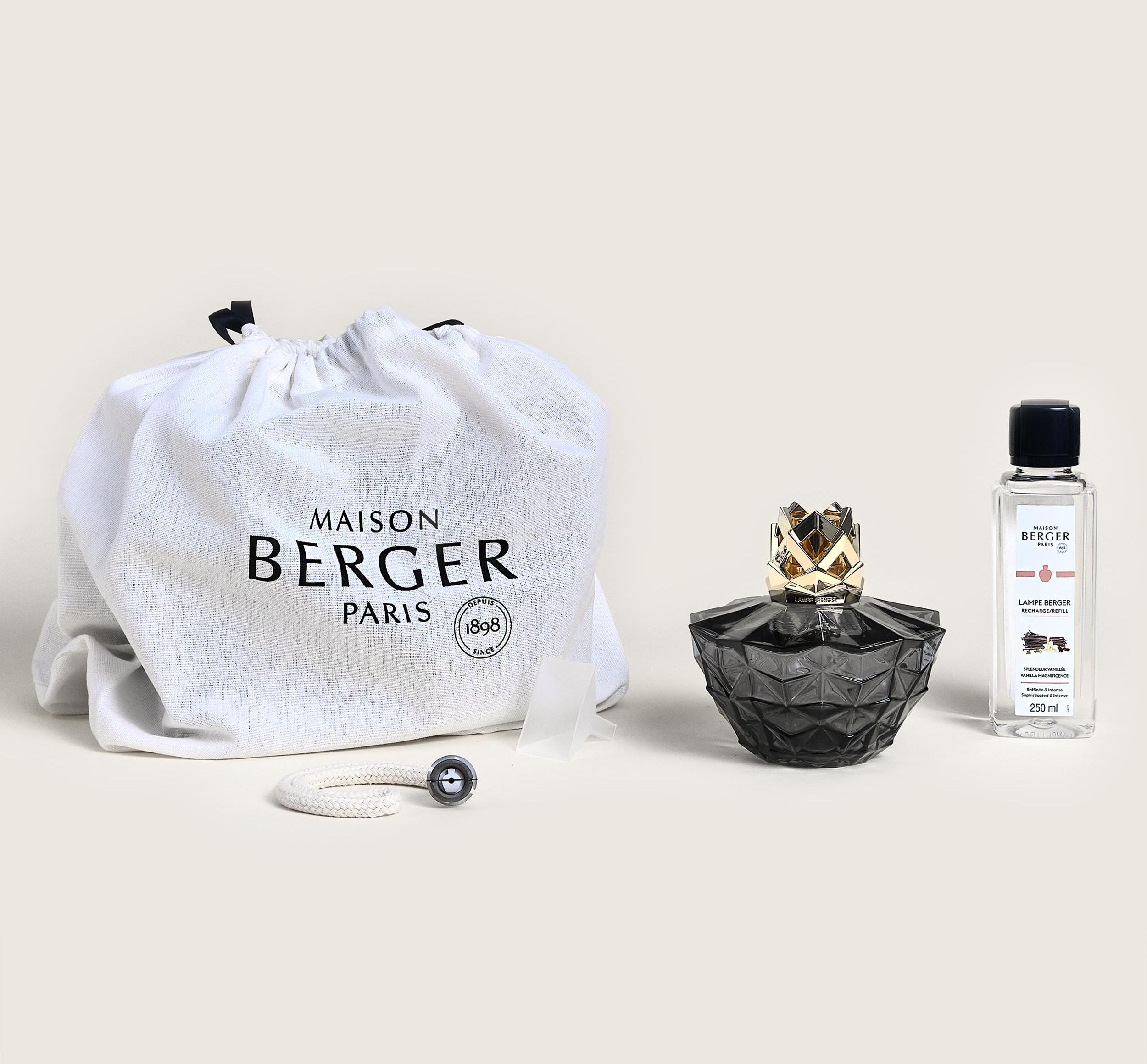 Лампа Берже "Кали" черная с ароматом "Ванильное Великолепие" 250мл Maison Berger