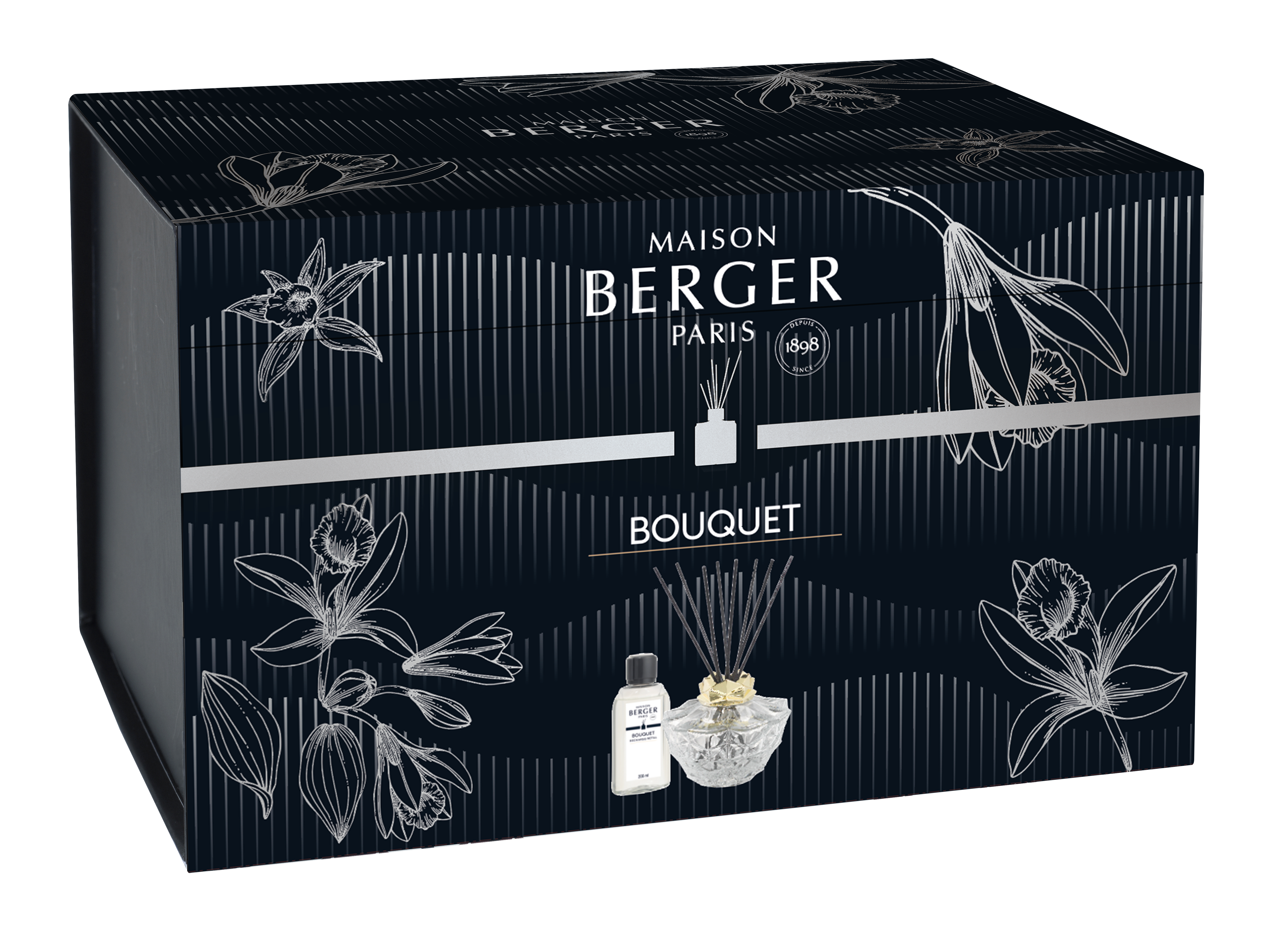 Аромадиффузор "Кали" прозрачный с ароматом "Ванильное Великолепие" 200мл Maison Berger