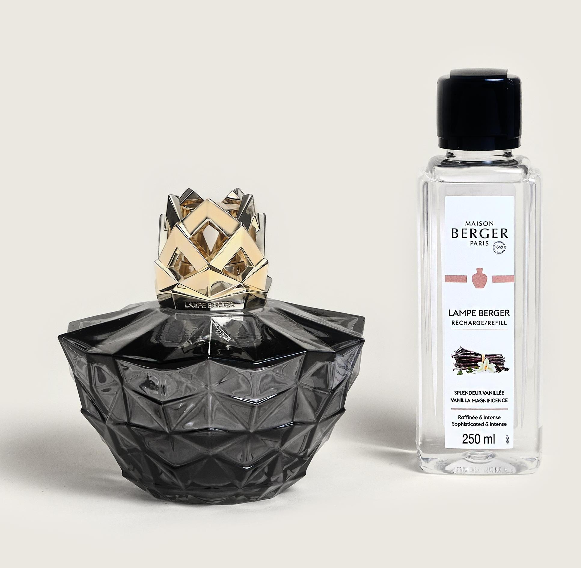 Лампа Берже "Кали" черная с ароматом "Ванильное Великолепие" 250мл Maison Berger