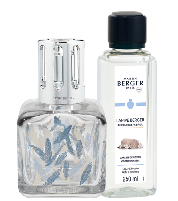 Набор с Лампой Берже "Куб" ароматом "Нежность Хлопка" 250мл Maison Berger
