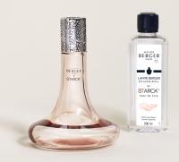 Лампа Берже by Starck розовая с ароматом  Peau de Soie 500мл Maison Berger