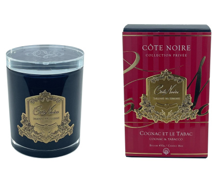 Аромасвеча "Коньяк и табак" 450гр золото Cote Noire