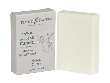 Мыло с ослиным молочком "Хлопок" 100 г Plantes et Parfums