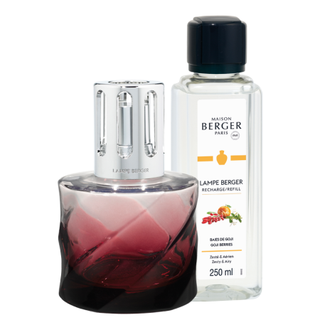 Набор с Лампой Берже "Спираль" ароматом "Ягоды Годжи" 250мл Maison Berger