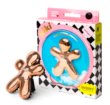 Ароматизатор для авто NIKI розовое золото "Кедр" Mr&Mrs Fragrance