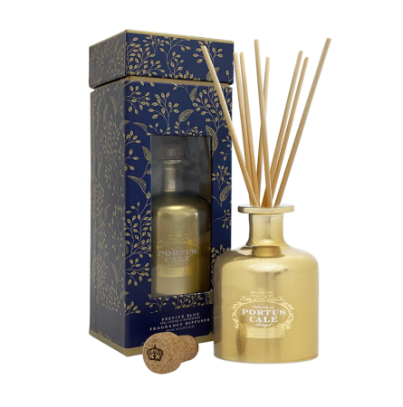 Аромадиффузор золотой "Праздничный синий" 250мл Portus Cale