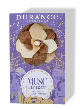 Аромадиффузор с цветком "Зимний мускус" 100мл Durance