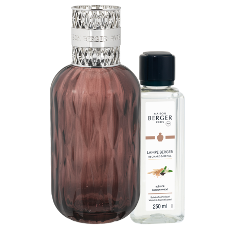 Набор с Лампой Берже "Квинтэссенция" сливовой ароматом "Золотая Пшеница" 250мл Maison Berger