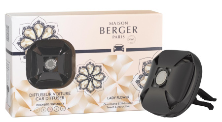 Ароматизатор для авто "Вечность" черный с ароматом "Цветы для Леди" Maison Berger