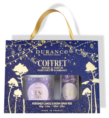 Подарочный набор (свеча и спрей) "Зимний мускус" Durance