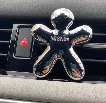 Ароматизатор для авто NIKI серебристый "Прохлада" Mr&Mrs Fragrance