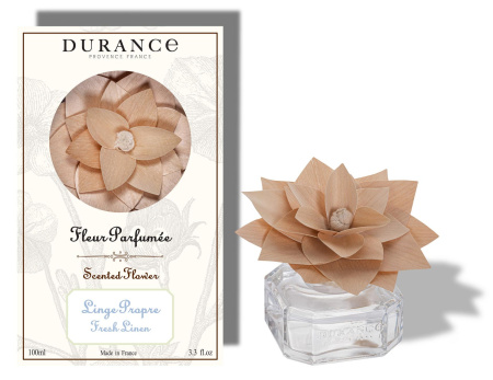 Аромадиффузор с цветком "Свежее бельё" 100мл Durance