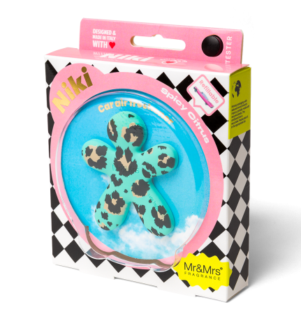 Ароматизатор для автомобиля NIKI голубой леопард "Пряный цитрус" Mr&Mrs Fragrance