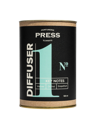 Аромадиффузор с палочками №1: ветивер, орхидея, грейпфрут, 100мл Press Gurwitz