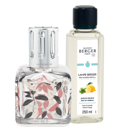 Набор с Лампой Берже "Куб" ароматом "Цедра Вербены" 250мл Maison Berger
