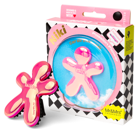 Ароматизатор для авто NIKI розовый радужный "Цветы маракуйи" Mr&Mrs Fragrance