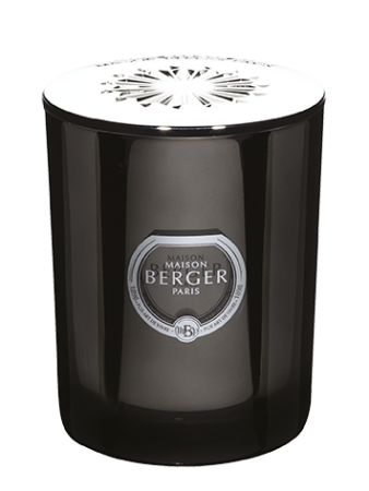 Аромасвеча "Призма" черная с ароматом "Дикие земли"  240гр Maison Berger