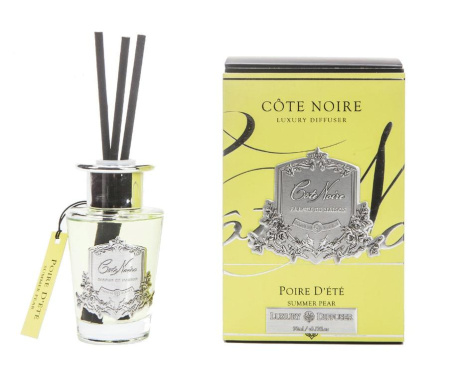 Аромадиффузор с палочками "Летняя груша" серебро, 90мл Cote Noire