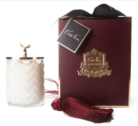 Набор "Удовая роза" свеча 600гр и платок бордовый Cote Noire