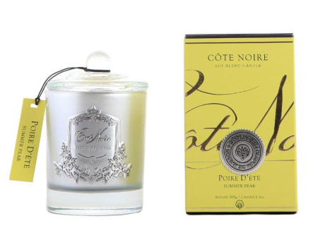 Аромасвеча "Летняя груша" серебро 185гр Cote Noire