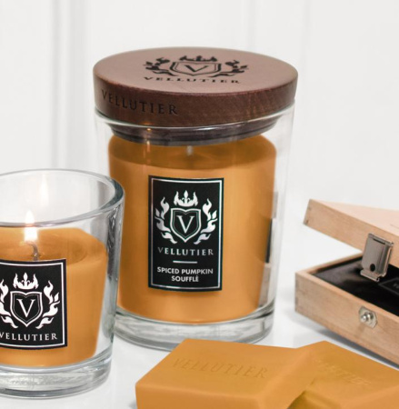 Аромасвеча "Пряное тыквенное суфле" 225гр Vellutier