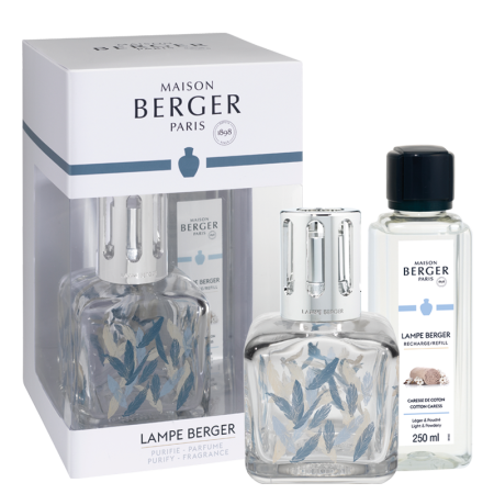 Набор с Лампой Берже "Куб" ароматом "Нежность Хлопка" 250мл Maison Berger