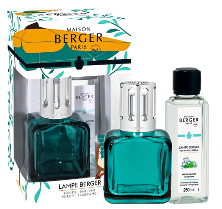 Набор с Лампой Берже "Куб" ароматом "Мятная Свежесть" 250мл Maison Berger