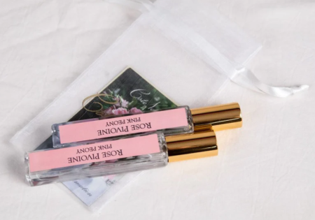 Аромабукет розовых роз в овальной прозрачной вазе серебро Cote Noire