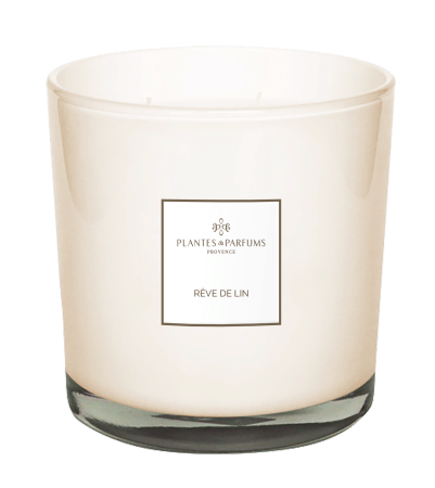 Большая аромасвеча "Нежность льна" 1100гр Plantes et Parfums