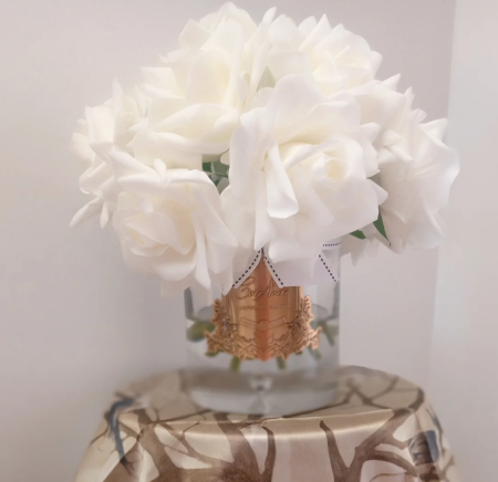 Большой аромабукет роз цвета шампань Cote Noire