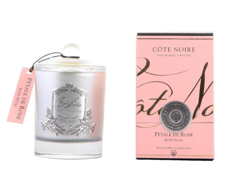 Аромасвеча "Лепесток розы" серебро 185гр Cote Noire