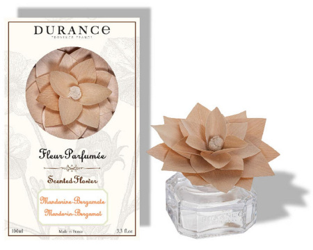 Аромадиффузор с цветком "Мандарин и бергамот" 100мл Durance