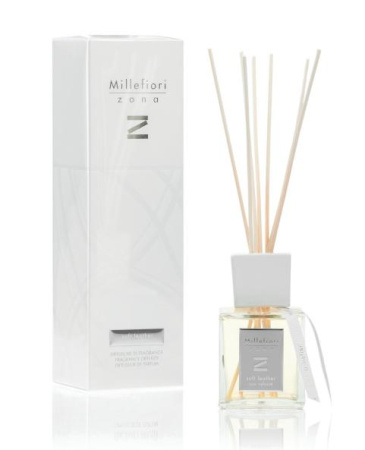 Аромадиффузор с палочками "Мягкая кожа", 250мл Millefiori Milano