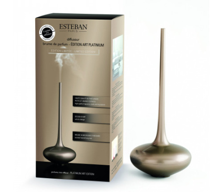 Аромалампа ультразвуковая "Произведение искусства" платиновая Esteban Parfums