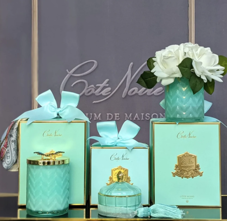 Набор "Лайм" свеча 600гр и платок (нефритовый) Cote Noire