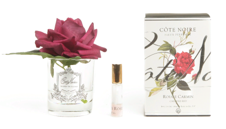 Ароматизированная роза красная в прозрачной вазе Cote Noire