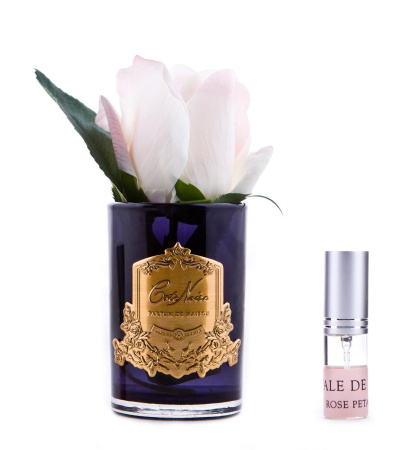 Бутон розы светло-розовой в черной вазе Cote Noire