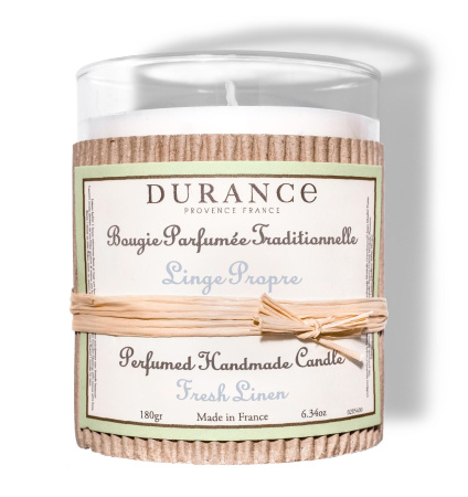 Аромасвеча "Свежее белье" 180гр Durance