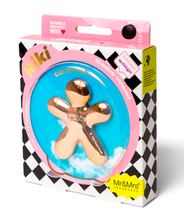 Ароматизатор для авто NIKI розовое золото "Кедр" Mr&Mrs Fragrance