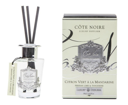Аромадиффузор с палочками "Лайм" серебро, 90мл Cote Noire