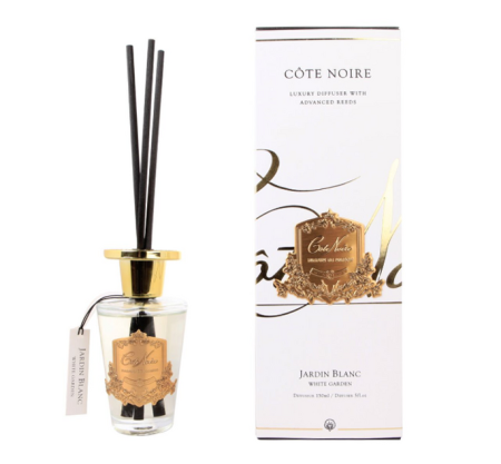 Аромадиффузор с палочками "Белый сад" золото 150мл Cote Noire
